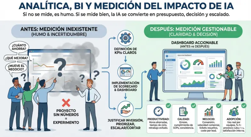 Ilustración de análisis de datos con inteligencia artificial